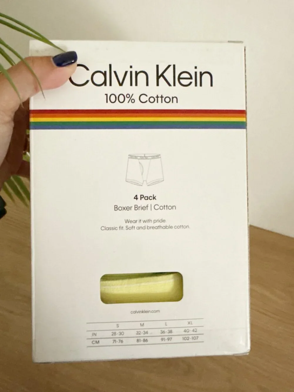 NEW Calvin Klein PRIDE Collection 4 Pack 100% Cotton Boxer Briefs Size Large (L)